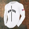thumbnail image 2 of BUWTTER Men's T Shirts Long Sleeve Letter Print Casual Crew Neck Top Soft Basic Tee Comfortable Relaxed Fit Streetwear Mens Shirts White XXL, 2 of 3