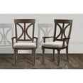 thumbnail image 6 of Lexicon Traditional Wood Dining Room Arm Chair in Driftwood Charcoal (Set of 2), 6 of 6