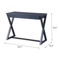 thumbnail image 2 of Console Table, Wooden Sofa Table with 1 Drawer, X-Base Entryway Table for Hallway Living Room Foyer, Charcoal, 2 of 7