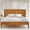 Queen - Caramel, variant on Acacia Haven Queen Size Bed Frame and Headboard Solid Wood Platform Bed, Queen Bed Frame 800 lbs Capacity, Scandinavian Signature Wood Bed Compatible with All Mattresses, Caramel