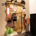 thumbnail image 2 of Autocollant Mural Hexagonal Effet Miroir Auto-Adhésif Décoration Salon, 2 of 5