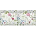 thumbnail image 3 of Coolnut Floral Kitchen Curtains 2 Panels, UV Protected Tier Curtains Half Window Curtains for Guest Room Bathroom Sink Laundry Room Basement,24"x 27", 3 of 6