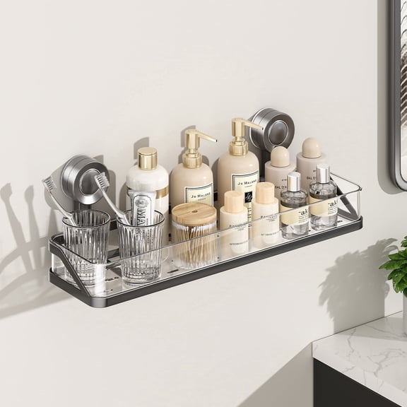 Shower Caddy Suction Cup,Detachable Bathroom Shower Organizer for Bathroom Storage, Wall Mounted Shower Shelves,Rustproof Shelf No Drilling Large Capacity Removable Rack 1 Pack