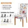 thumbnail image 6 of Seahorse and Anchor Design Dining Chair Covers Set of 4, Stretch Washable Polyester Slipcovers, Removable Seat Protector for Nautical or Beach Theme, 6 of 7