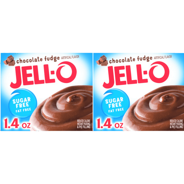 JellO Chocolate Fudge Sugar Free & Fat Free Instant Pudding & Pie
