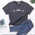 thumbnail image 2 of EQWLJWE Hauts pour Femmes T-Shirt Graphique Surdimensionné Manches Courtes Col Rond Épaule Tombante Décontracté Liquidation, 2 of 3