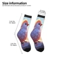 thumbnail image 2 of Honeii Heart Sky Bird Couple Print Children's Colorful Socks,Unisex Kids and Toddlers' Cushioned Sock,Kids Athletic Crew Socks,for Everyday Wear and Sports, 2 of 5