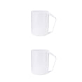 thumbnail image 4 of Matsuzay Vasos de plástico para baño de nuevo estilo, soporte para cepillo de ecológico, taza para enjuagar, cepillo para enjuague, blanco 2piezas, 4 of 6