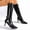 Black, variant on Bnwani Women Boots Winter Fashion Pointed Toe Zipper High-Heel High Knee-High Casual Solid Boot Black Size 5.5