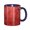 NavyBlue, variant on Red Black Dots Fabric Coffee Mug Fun Custom Ceramic Mugs 11oz Black