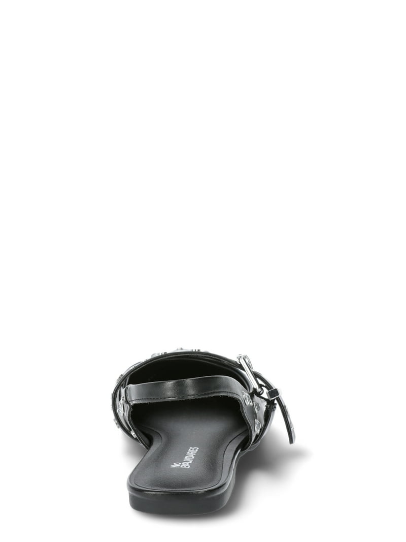 No Boundaries Women's Studded Slingback Flats - Walmart.com