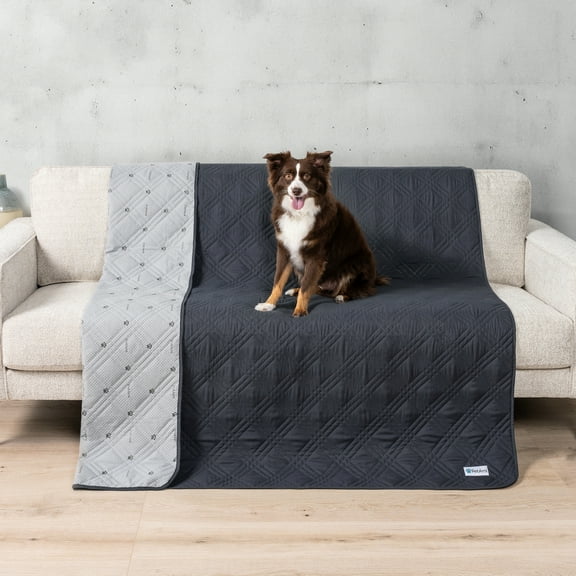 PetAmi Waterproof Couch Cover for Dogs, Waterproof Pet Blanket, Reversible Furniture Cover Sofa Protector for Pet Cat Bed, Washable Waterproof Blanket Dog Cover for Couch Seat, 52x82  Gray