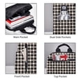 thumbnail image 3 of Honeii Black Plaid Heart Print Lightweight Backpacks,Carry on Backpack,Durable Backpack for School, Work & Travel, 3 of 7