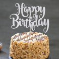 thumbnail image 3 of Adorno para Pastel FmiyunEea Brillo Plateado Feliz Cumpleaños, 3 of 7