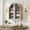 Natural, variant on Arched Wall Cabinet, Large Wood Bathroom Medicine Cabinet Wall Mounted Cupboard, Modern Floating Storage Cabinet withGlass Doors & Adjustable Shelves, Wood Organizer