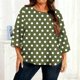 thumbnail image 1 of TaTaai Long Sleeve Gradient Top for Plus Size, Women's Casual T-Shirt Blouse, Round Neck Loose Fit, Soft Home Wear, All Seasons Everyday Attire Gift, 1 of 6