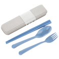 thumbnail image 2 of AMERTEER 3Pcs/Set Portable Utensils Tableware Cutlery PP Spoon Fork Chopsticks, 2 of 10