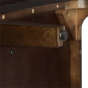 Asher Record Storage Stand Dark Brown