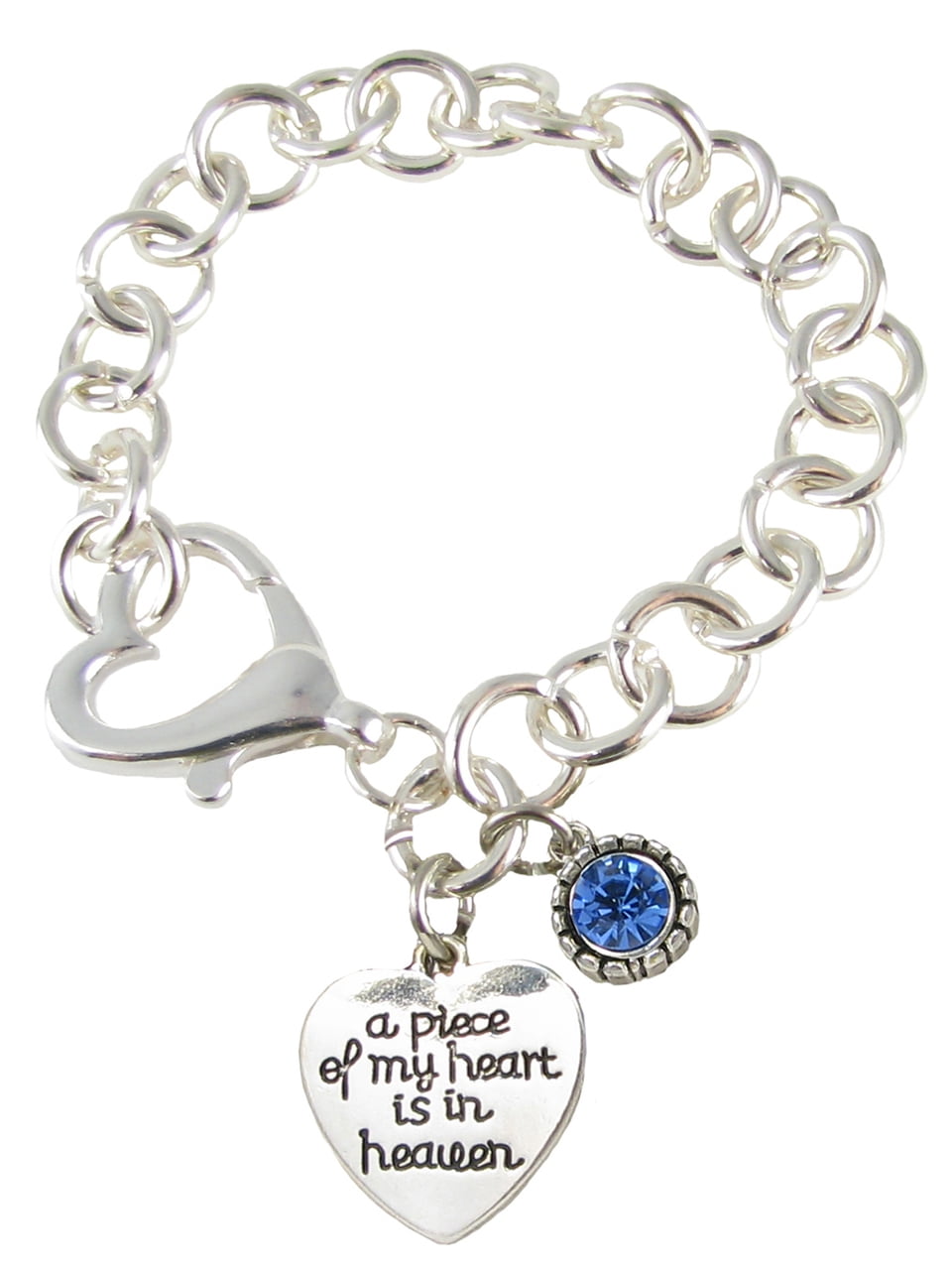 A Piece Of My Heart Is In Heaven Heart Clasp Bracelet - Walmart.com