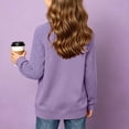 thumbnail image 3 of OGLCCG Girls' Sweaters Cable Knit Long Sleeve Pullover Sweater Casual Kids Fall Winter Crew Neck Jumper Top(Purple,7-8 Years), 3 of 7