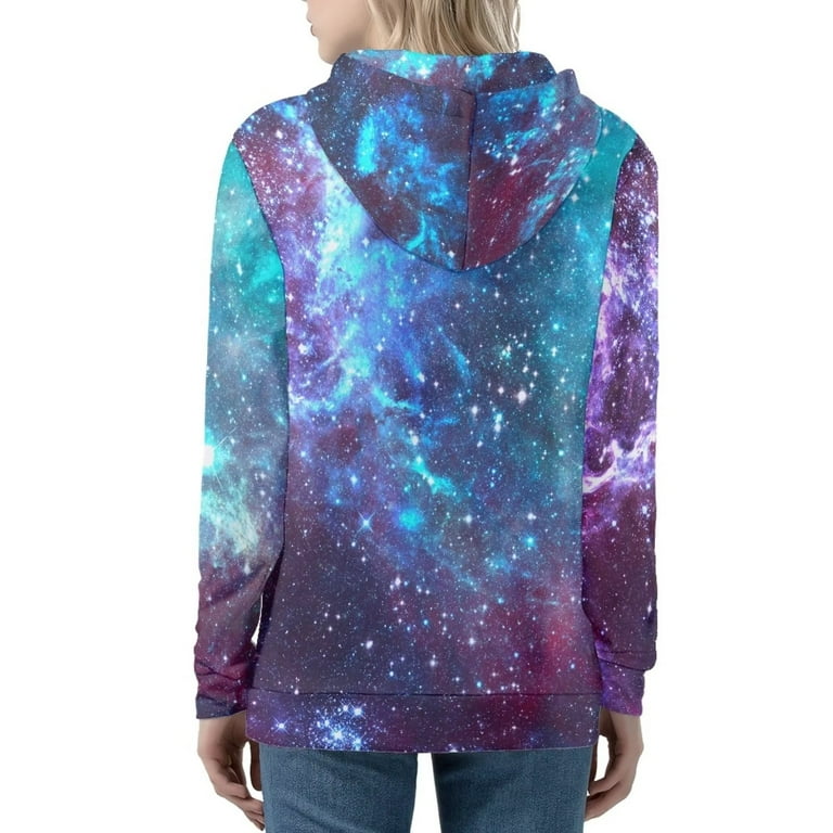 Starry sky printed long sleeve cheap coat