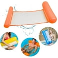 thumbnail image 2 of Sinwind Hamaca flotante multiusos, flotador inflable para piscina 4 en 1, hamaca flotante reclinable, hamaca de agua, hamaca flotante plegable multiusos, flotador ultraligero portátil (naranja), 2 of 4