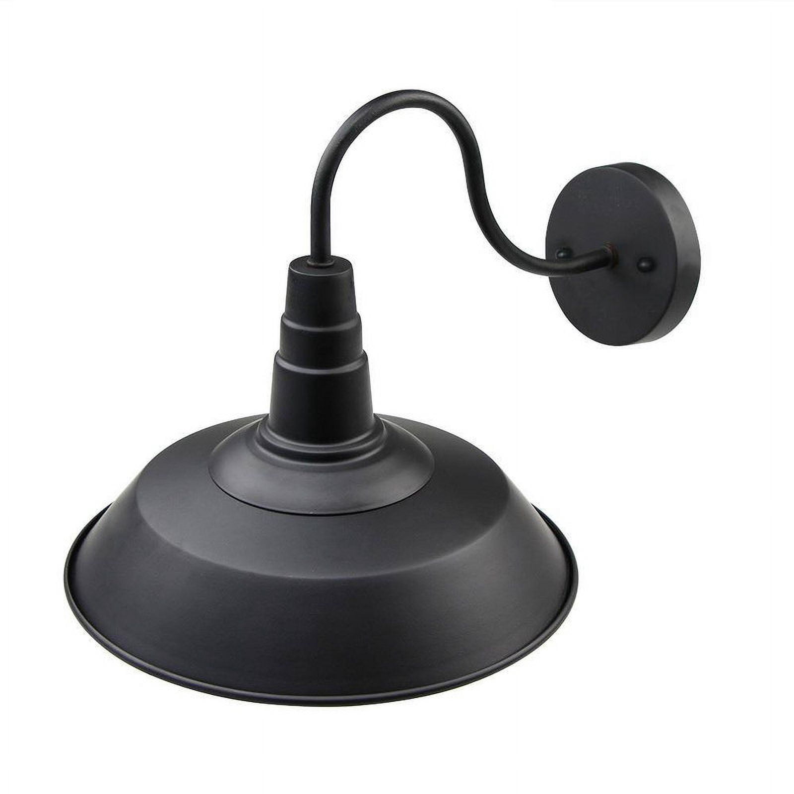 LNC Matte Black Farmhouse Wall Sconce, 1-Light Goose-Neck Fixture for Powder & Dressing Rooms