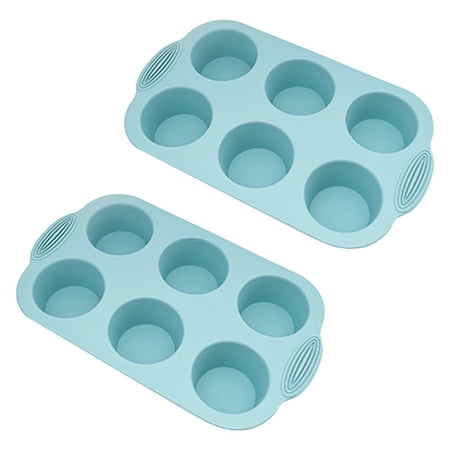 

Azhf Clearance Sale 2pcs 6 Compartments Home Kitchen Cupcake Soft Silicone Muffin Pan Baking