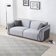 thumbnail image 2 of Aukfa 2 Seater Sofa, 86" Fabric Couchs for Living Room, Mid Century Loveseat Sofa, Gray, 2 of 5