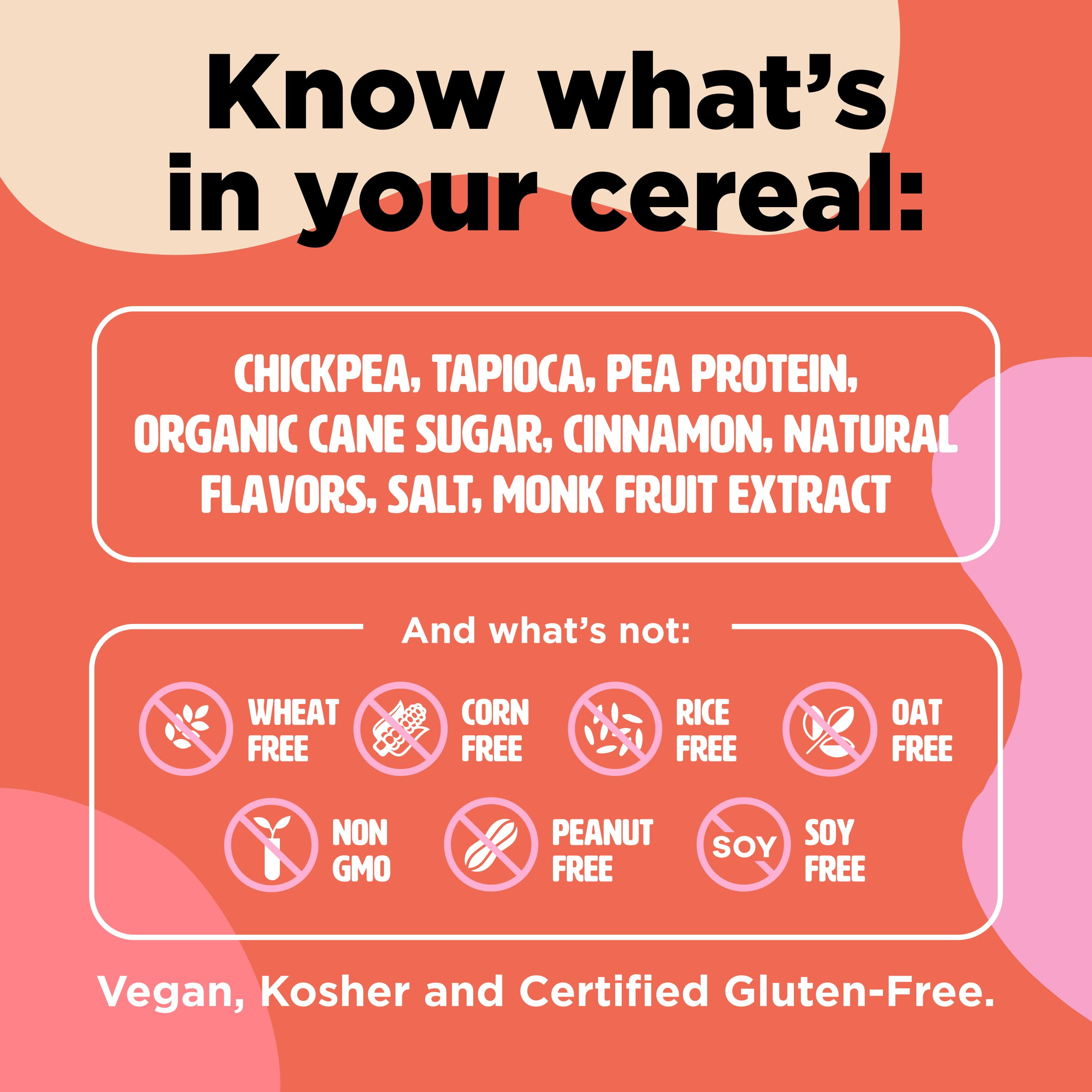 (6 pack) Three Wishes Grain Free Cereal, Cinnamon, Gluten-Free