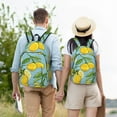 thumbnail image 6 of Naloa Canvas Backpack for Men Women Lemon Print Rucksack Casual Travel Daypack Large and Small Durable College Tote Satchel Bookbag for Teens, 6 of 8