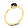 thumbnail image 2 of SuperJeweler 1/2 Carat Rose Cut Black and White Diamond Ring In 14 Karat Yellow Gold For Women, 2 of 6
