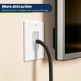 thumbnail image 3 of TOPGREENER Bristled Brush Wall Plate with Mounting Brackets, Pass-Through Wall Plate for Low Voltage Cables, 1-Gang 4.5" x 2.75", Polycarbonate Thermoplastic, TG8891MB-2PCS, White, 2 pack, 3 of 6