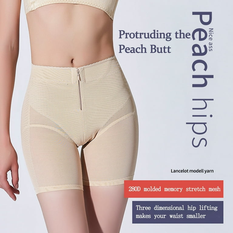 Leesechin Underwear for Women Clearance Short Zipper Buckle Thin Abdomen  Plastic Body Post - Lift Hip Thin Legs Pants Hip High Waist Belly Panties 