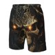 thumbnail image 4 of Balery Metal Evil Skull Traje de Baño Estilo Hawaiano para Hombre, Shorts de Secado Rápido con Bolsillos-Large, 4 of 6