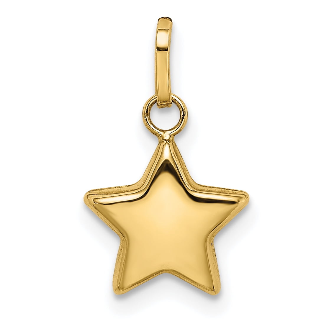 TGDJ 14k Yellow Gold Star Charm Pendant