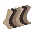 thumbnail image 1 of IOMI - 6 Pack Mens Diabetic Bamboo Socks | Extra Wide Seamless Loose Non Elastic Socks, 1 of 2