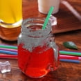 thumbnail image 3 of 1000 Pcs Colorful Plastic Long Disposable Drinking Straws, 3 of 5