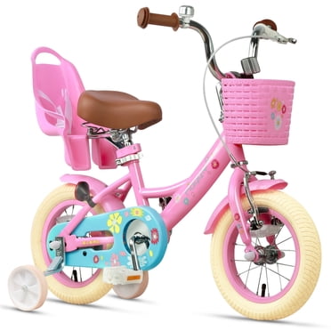 Maggie Glerc Kids' Training Wheels Bike - Pink, 14 Inch Bicycle for ...