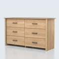 Mainstays Hillside 6Drawer Dresser, Dover Oak Finish