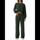 thumbnail image 2 of Conjunto de Chándal de 2 Piezas para Mujer: Sudadera Corta con Parte Delantera y Pantalón Deportivo de Pierna . Conjunto de Estar por Casa. Verde Oliva L, 2 of 8