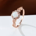 thumbnail image 4 of Elegant Opal Flower Lace Eternity Ring - 18K Gold Plated Wedding Engagement Ring for Women and Girls - Perfect for Parties and Banquets, 4 of 4