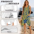 thumbnail image 6 of Garronmavis Polynesian Matching Outfits for Couples Vacation Mens Button Down Shirt Medium Tall Shirts and Women's Tank Dress Polyester Midi Sundress with Pocket, 6 of 7