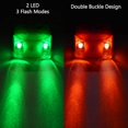 thumbnail image 3 of Lumières de Proue de Bateau Rouges et Vertes Led avec 5 Pcs de Batteries Bouton pour Bateau Kayak Ponton Aéroglisseur Yacht Bateau à Moteur Vélo Chasse -ACGIV, 3 of 4