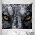 thumbnail image 1 of Eye Tapestry, Dangerous Mammal Eyes of Wild Wolf Aggressive Predator Carnivore Image Print, Fabric Wall Hanging Decor for Bedroom Living Room Dorm, 5 Sizes, Black White Yellow, by Ambesonne, 1 of 1