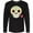 AB-Black, variant on DÃa De Los Muertos Skull with Flower Long Sleeve T-Shirt