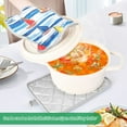 thumbnail image 3 of Yayeee Pot Holders Kitchen Heat Resistant with Pocket 7"x9.8" Cotton Oven Cooking Hot Pads, Orange Sailboats, 3 of 7