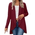 thumbnail image 1 of HBFAGFB Cardigan Léger pour Femmes Mode Manches Longues Ample Tricoté Rouge Taille m, 1 of 3