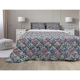thumbnail image 1 of Paisley Comforter & Sham Bedding Set, Ornate Traditional Teardrop Elements Details in Bohemian Design Print, 3 pcs Duvet Set Microfiber Filling Quilt, 5 Sizes, Multicolor, by Ambesonne, 1 of 4
