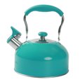 thumbnail image 4 of Mainstays Compatible Stovetop Kettle, Stainless Steel Turquoise, 8.30 x 7.20 x 8.70 inches, 4 of 14